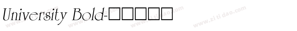 University Bold字体转换